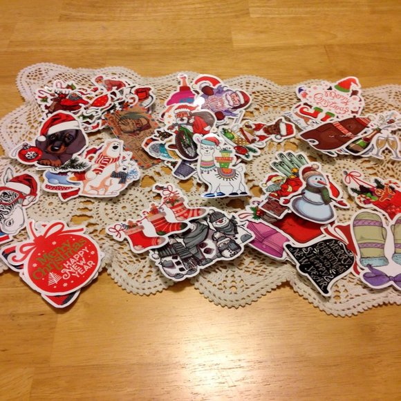 Christmas Stickers bundle for holiday crafts or stocking stuffers - Picture 1 of 7